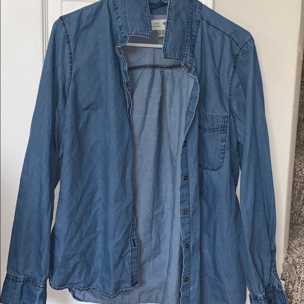 Denim button up